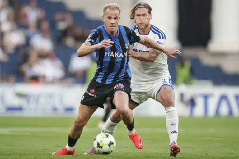 FC Interin Jasse Tuominen ottelussa FC Kööpenhaminaa vastaan