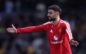 Manchester Unitedin kapteeni Bruno Fernandes syksyllä 2026